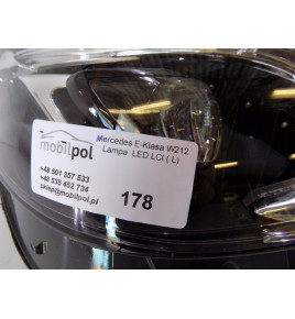 Mercedes E Klasa W212 - Lewa Lampa Full Led po Lif- 178
